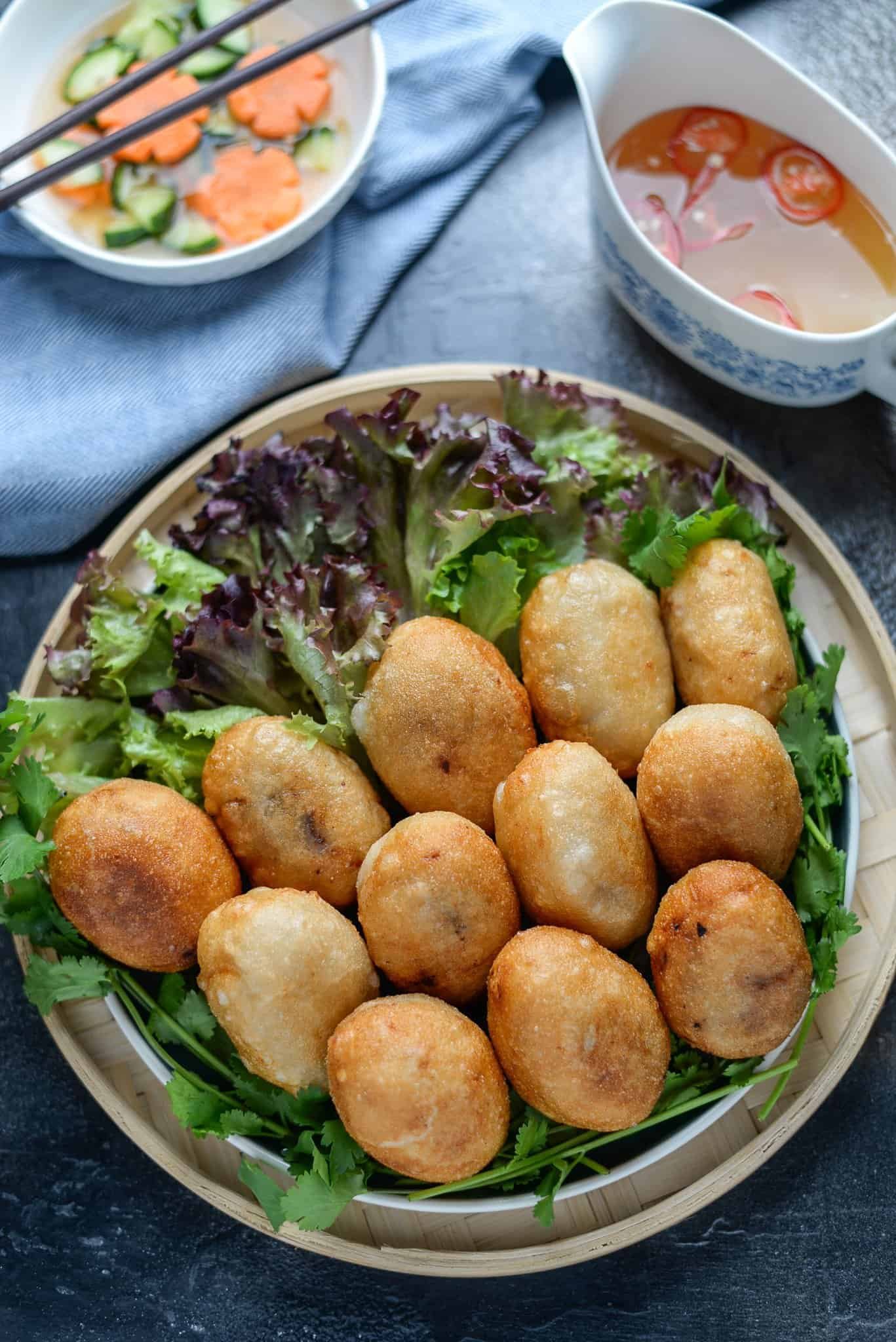 Vietnamese Fried Savoury Rice Cake - Bánh Rán Mặn - Summer & Spice