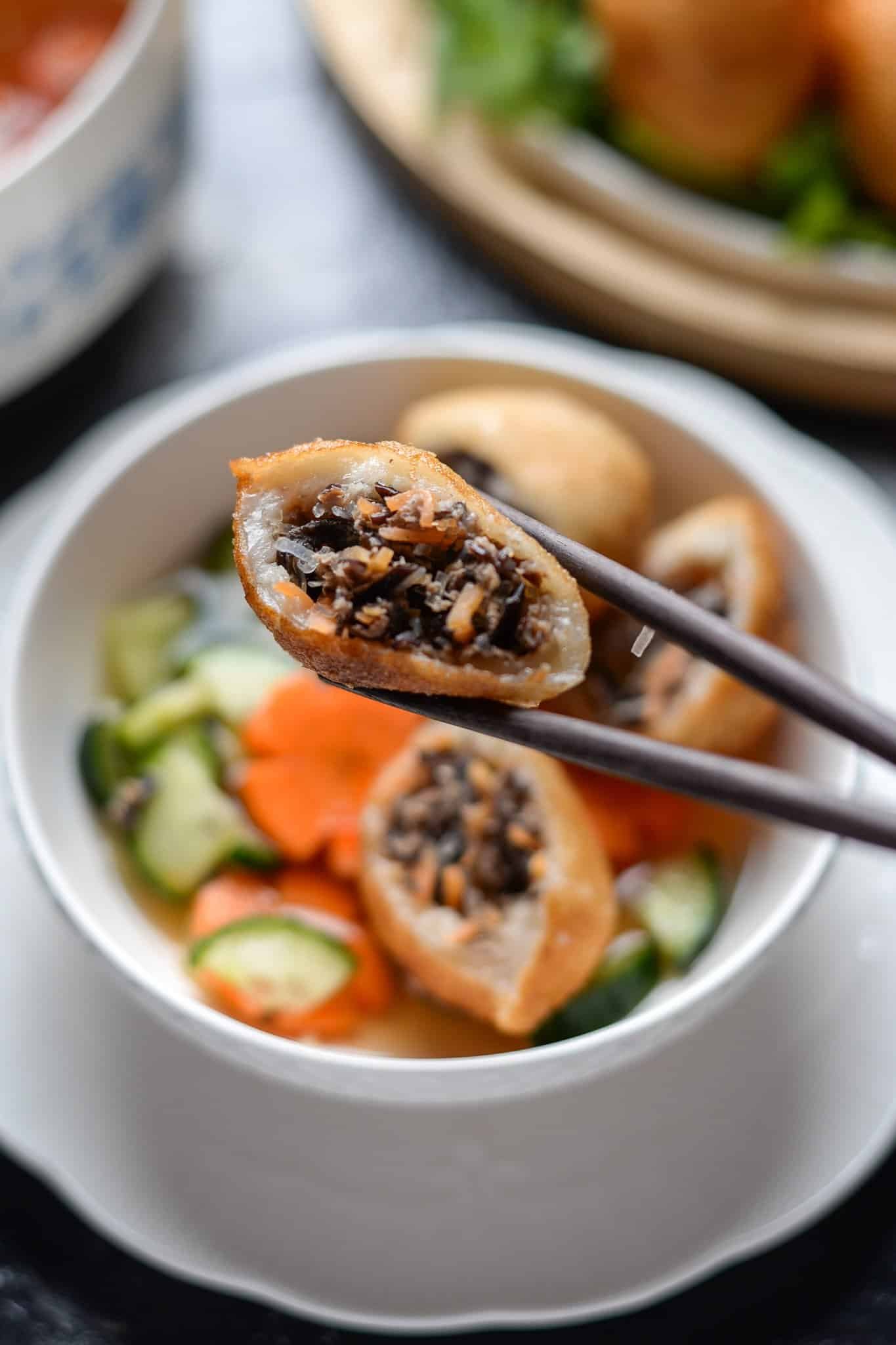 Vietnamese Fried Savoury Rice Cake - Bánh Rán Mặn - Summer & Spice