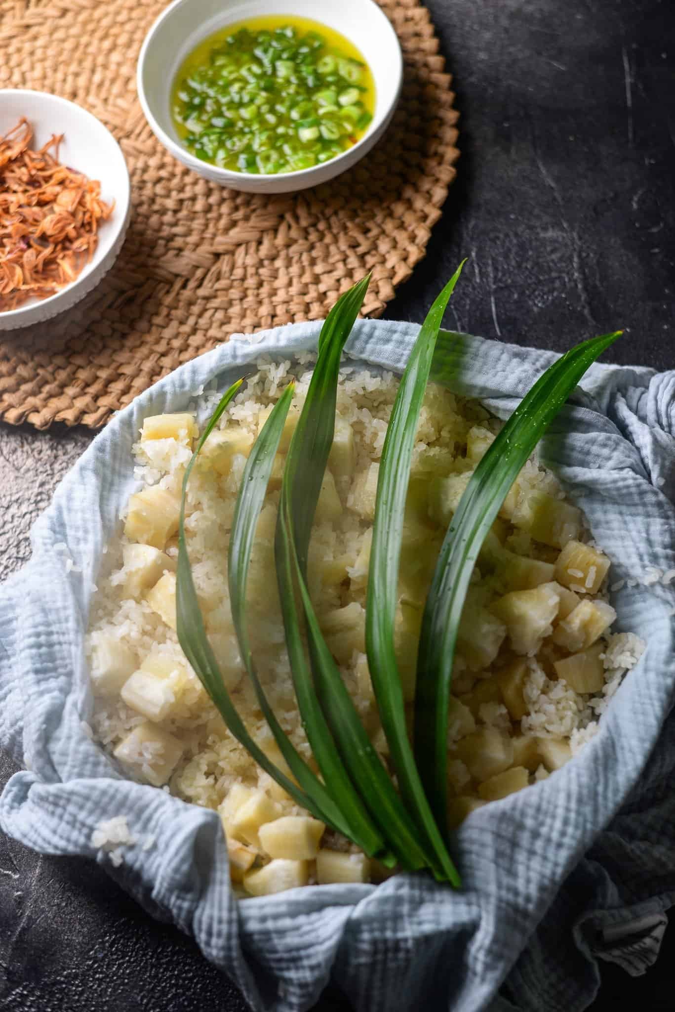 Cassava Sticky Rice Hanoi Street Food - Xôi Sắn (Cassava Sticky Rice) - Summer & Spice